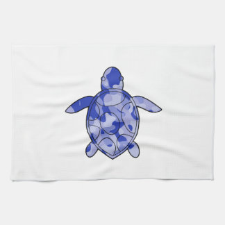 Sea Turtle blue camo Geschirrtuch