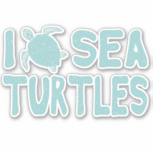 Sea Turtle Blue Marine Wildlife Aufkleber
