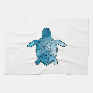 Sea Turtle blue watercolor Geschirrtuch
