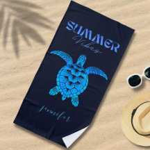 Sea Turtle Blue Watercolor Personalisiert