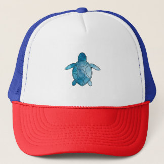 Sea Turtle blue watercolor Truckerkappe