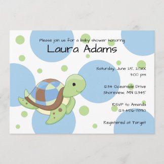 Sea Turtle Boy Baby Shower Einladungen