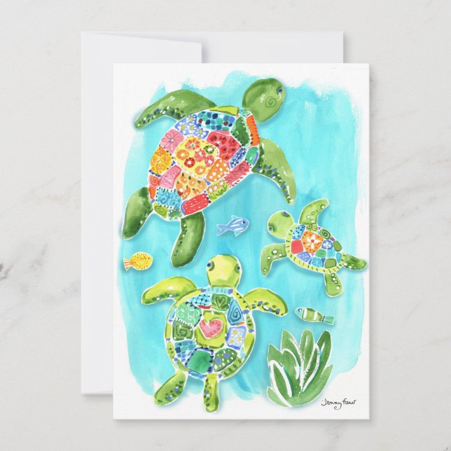 Sea Turtle Card (Vorderseite)