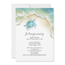 Sea Turtle Celebration of Life Invitations