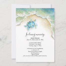 Sea Turtle Celebration of Life Invitations Einladung