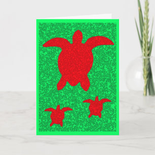 Sea Turtle Christmas Card Feiertagskarte