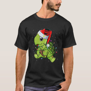 Sea Turtle Christmas Lights Funny Weihnachtsmannmü T-Shirt