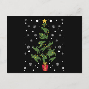 Sea turtle Christmas tree animal Xmas PJs Postkarte