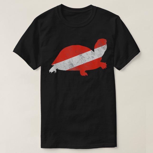 Sea Turtle Dive Flag Scuba Diving Liebhaber 1 T-Shirt (Design vorne)