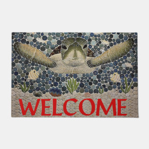 Sea Turtle Doormat, Schildkröte Begrüßungsmatte Fußmatte