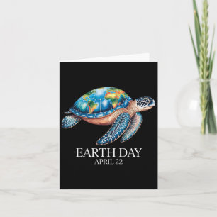 Sea Turtle Earth Day 2025 Rette die Erde Karte