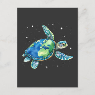 Sea Turtle Earth Day 2025 Sea Animals Einladungspostkarte