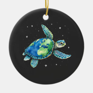 Sea Turtle Earth Day 2025 Sea Animals Keramik Ornament