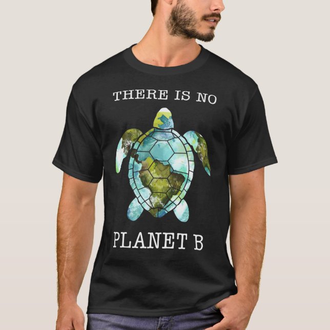 Sea & Turtle Es gibt kein Planet-B-Hemd Frauen Bla T-Shirt (Vorderseite)