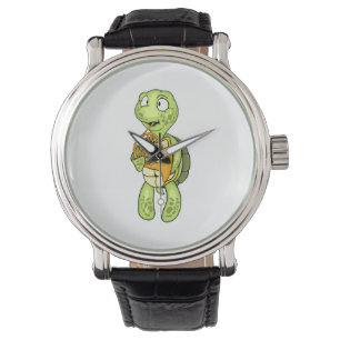 Sea Turtle French Horn Player Kids Music Horn Armbanduhr