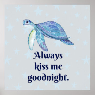 Sea Turtle Goodnight Poster
