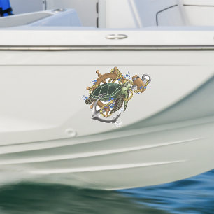 Sea Turtle Green Blue Aufkleber