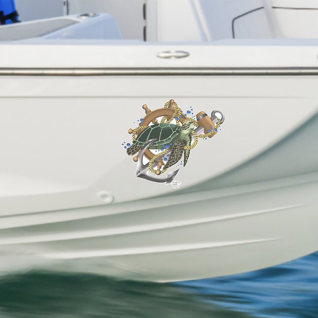 Sea Turtle Green Blue Aufkleber (Von Creator hochgeladen)