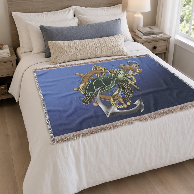 Sea Turtle Green Blue Decke (Von Creator hochgeladen)