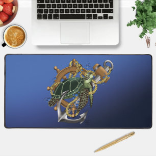 Sea Turtle Green Blue Schreibtischunterlage