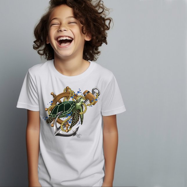 Sea Turtle Green Blue T-Shirt (Von Creator hochgeladen)