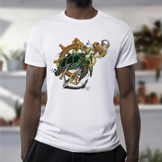 Sea Turtle Green Blue T-Shirt (Von Creator hochgeladen)