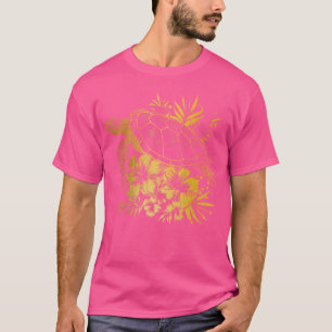 Sea Turtle Hawaiian Blume Hawaii Scuba Diving Di T-Shirt