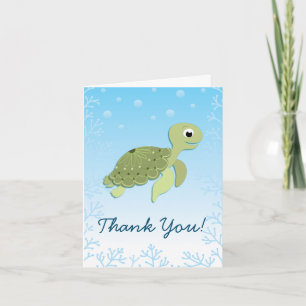 Sea Turtle Kid Niedlich Ocean Danke Stationary