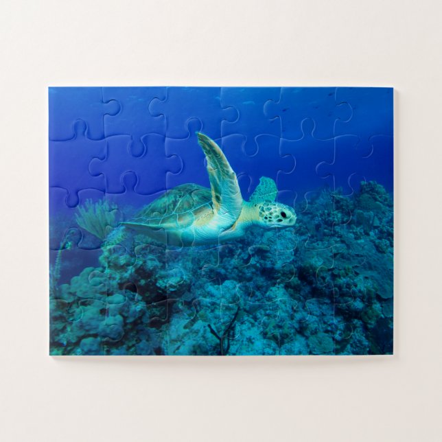 Sea Turtle Kids Jigsaw Puzzle (Horizontal)