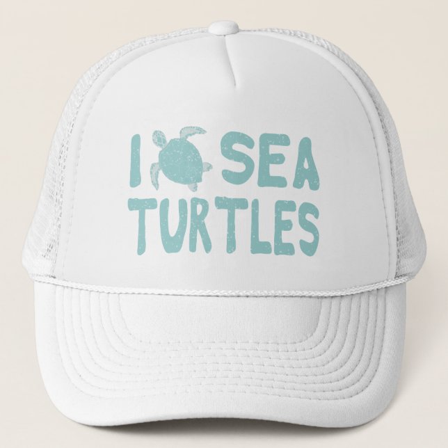 Sea Turtle Lover Cool Truckerkappe (Vorderseite)