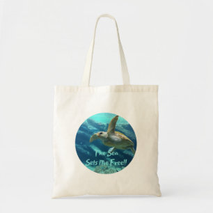 Sea Turtle Lover Tote Bag for Books, Beach Wear Tragetasche