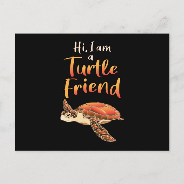Sea Turtle Lover Turtles Animal Meereswelt Gift Id Postkarte (Vorderseite)