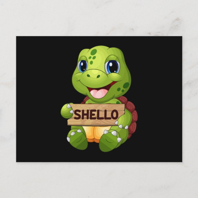 Sea Turtle Meereswelt Ocean Turtles Animal Gift Id Postkarte (Vorderseite)