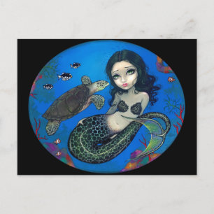 "Sea Turtle Mermaid" Postkarte