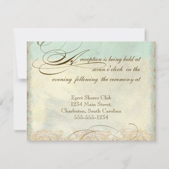 Sea Turtle Modern Coastal Ocean Beach Wirbel Style Einladung (Vorderseite)