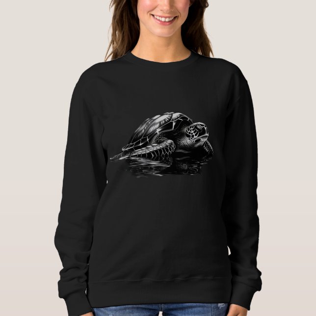 Sea Turtle Motif Animal Lover Ocean Safari Beach H Sweatshirt (Vorderseite)