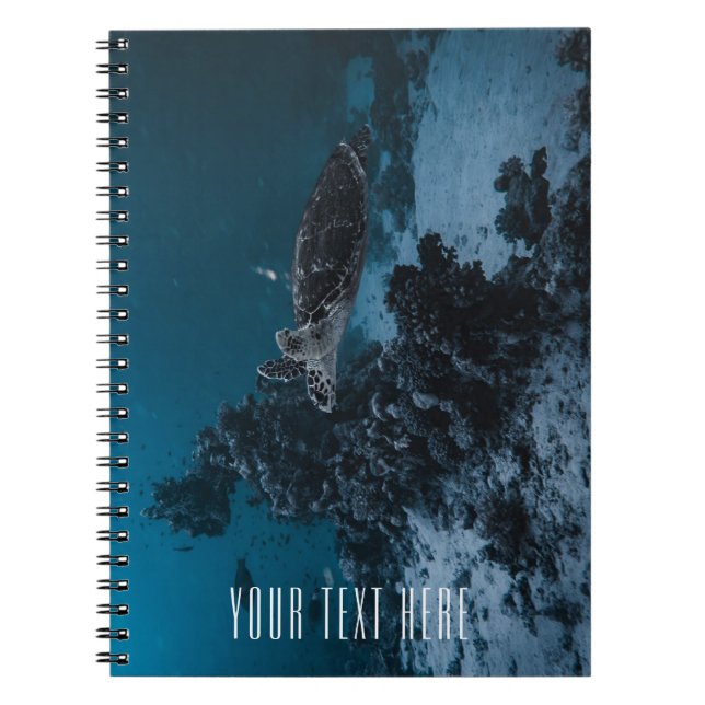 Sea Turtle Nature Notebook - Personalisierter Tite Notizblock (Vorderseite)