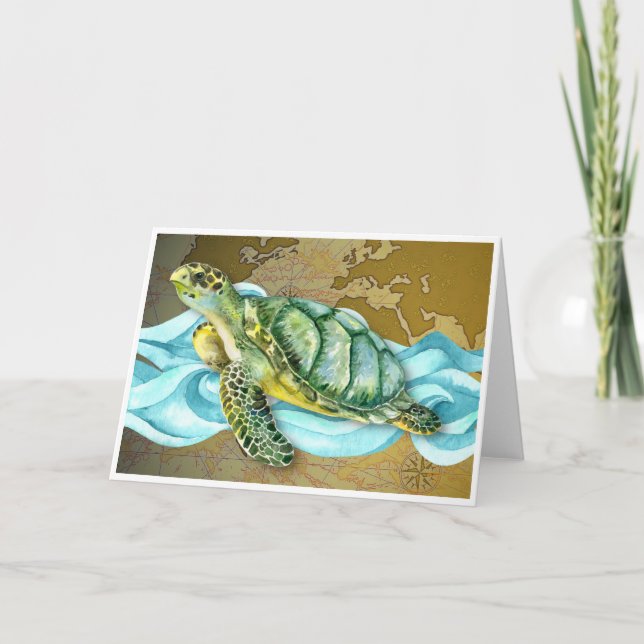 Sea Turtle Note Card (Vorderseite)