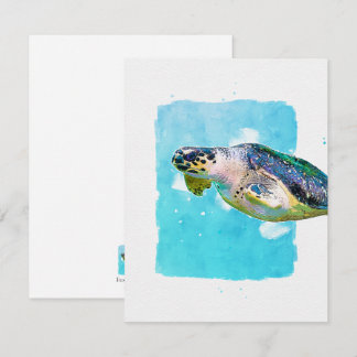 Sea Turtle Note Card for Any Occasion Mitteilungskarte