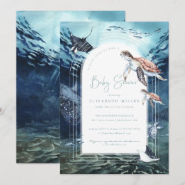 Sea Turtle Ocean Baby Shower Einladung