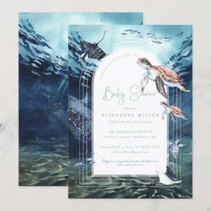 Sea Turtle Ocean Baby Shower Einladung