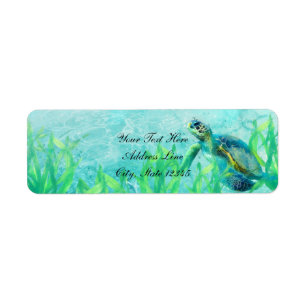 Sea Turtle Ocean Beach Art Hochzeit Einladung