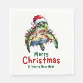 Sea Turtle Ocean Weihnachtshut Xmas Serviette