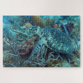 Sea Turtle on Coral Reef Jigsaw Puzzle