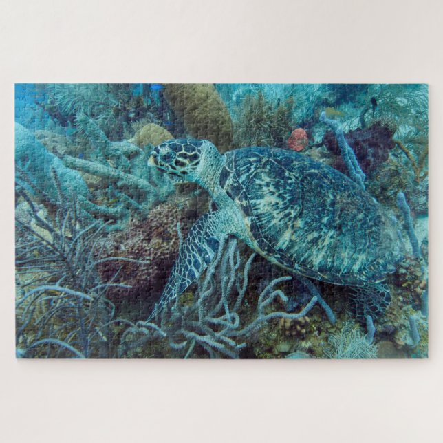 Sea Turtle on Coral Reef Jigsaw Puzzle (Horizontal)
