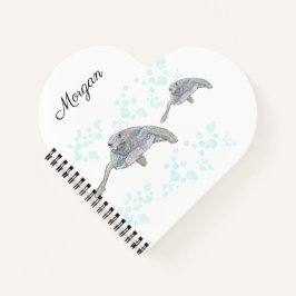 Sea Turtle Original Zeichnend Personalisiertes Her Notizbuch