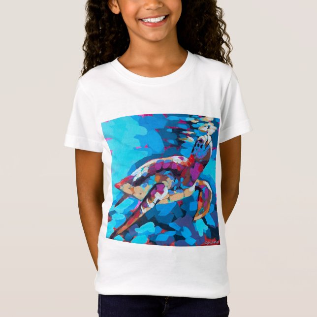 Sea Turtle Painting - Beach Home Decor T-Shirt (Vorderseite)