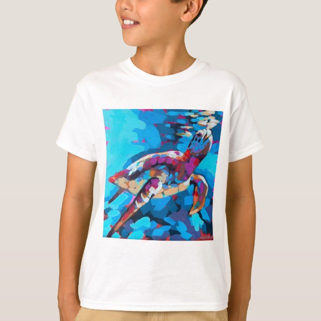Sea Turtle Painting - Beach Home Decor T-Shirt (Vorderseite)