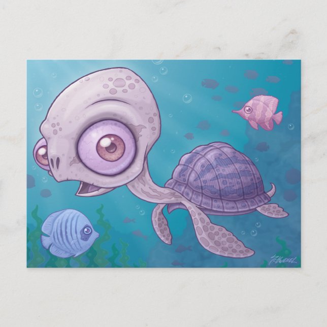 Sea Turtle Postcard Postkarte (Vorderseite)