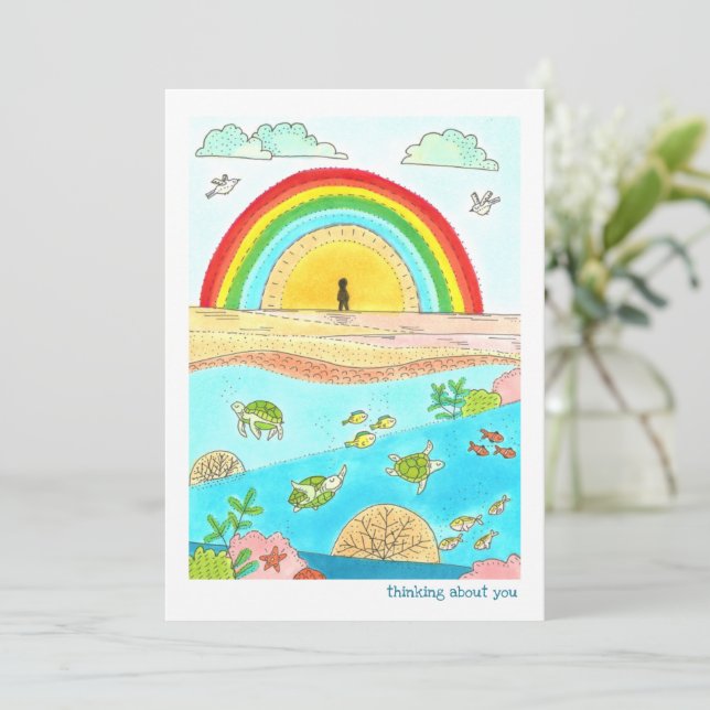 Sea Turtle Rainbow Beach (Stehend Vorderseite)